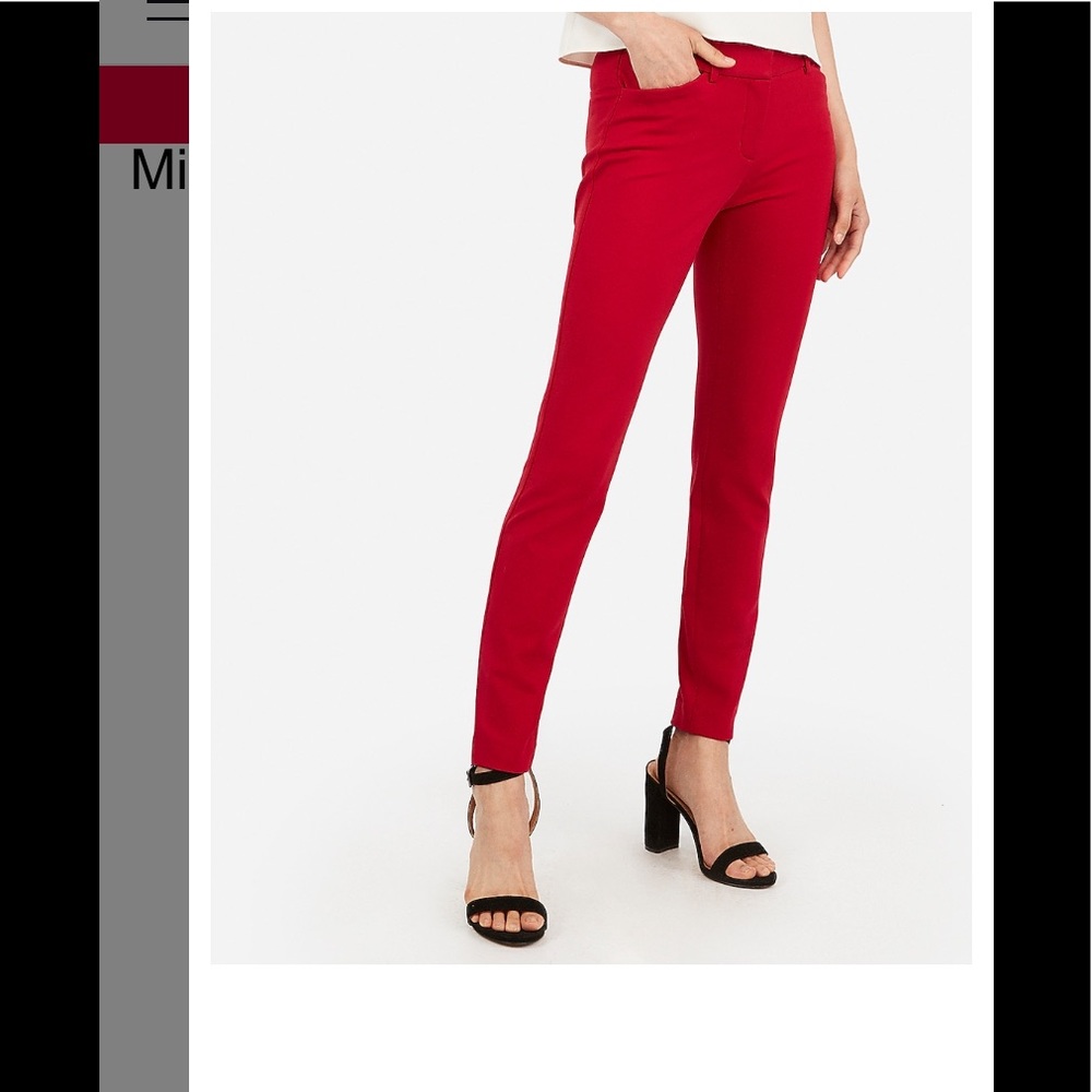 High waist skinny stretch dress pants